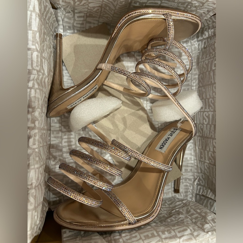 Steve Madden Rhinestone Strappy Heels